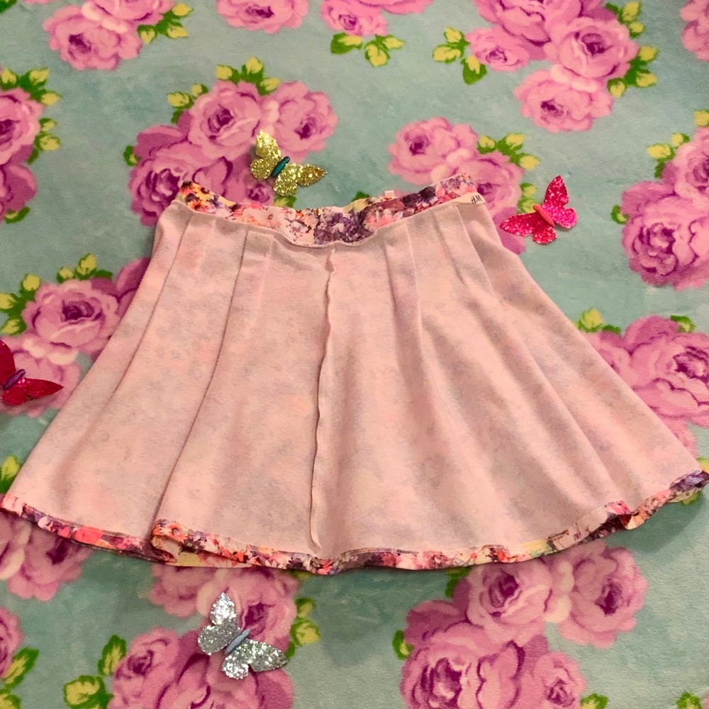 H&M Rainbow Floral High Waisted Skater Skirt Small - Picture 6 of 9